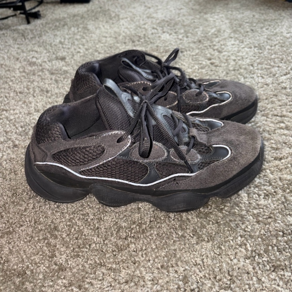 Yeezy Charcoal and Black Men's Sneakers